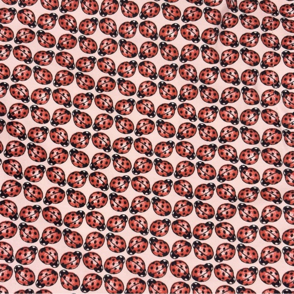 Talbots Women's Shorts Size 10 Pink W/ Red Lady Bugs Flat Front Casual 7” Inseam - Picture 4 of 10